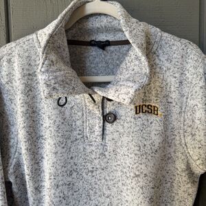 UCSB Champion Elite Pullover Sweater with Pockets Women’s Size L Gray
